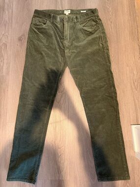 Men's Olive Green Corduroy Pants